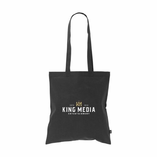 Svart handlenett med King Media-logo.