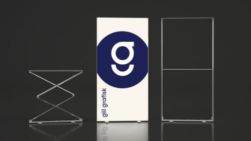 Gill Grafisk logo på banner