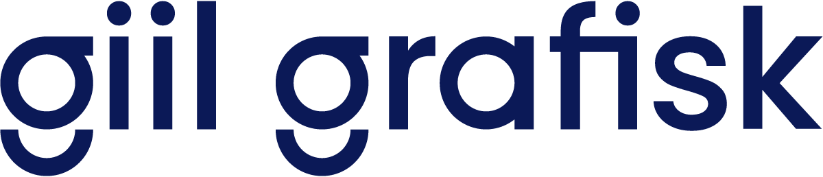 Blå giil grafisk logo